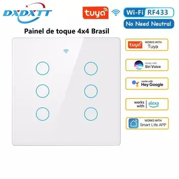 Умный выключатель DXDXTT Wi-Fi 4/6 клавиш