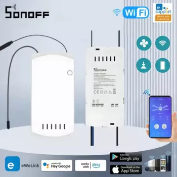 Умный выключатель SONOFF IFan04, Wi-Fi, потолочный вентилятор и телефон, контроллер «сделай сам», 433 МГц, Радиочастотный пульт дистанционного управления для автоматизации умного дома