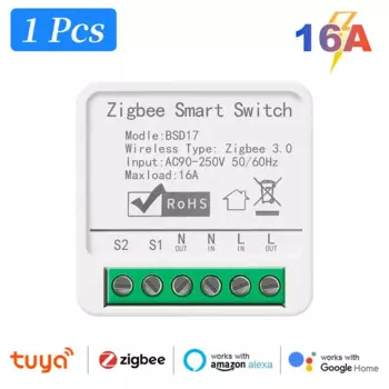 Умный выключатель света Manhot ZigBee белый 16A