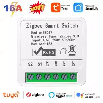 SZKOSTON ZigBee3.0 умный выключатель 16A
