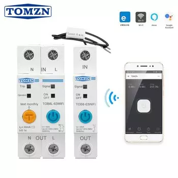 Умный выключатель TOMZN TOB8-63WIFI 63A WiFi