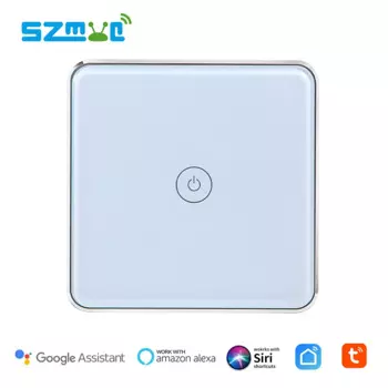 Умный выключатель Tuya Zigbee, беспроводной переключатель с голосовым управлением и управлением через приложение, без нейтрального провода, 1/2/3 режима, поддержка Alexa и Google Home