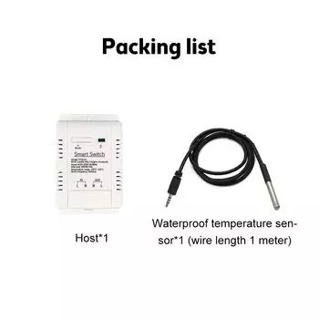 Умный выключатель Wi-Fi Tuya, 16 А/3000 Вт, датчик температуры RF433, пульт дистанционного управления, совместимый с Alexa Google Home