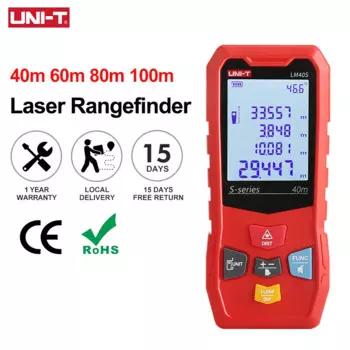Лазерный дальномер UNI-T серии LM-S, цифровой лазерный дальномер, 40 м, 50 м, 60 м, 80 м, 100 м, 120 м, электронная рулетка