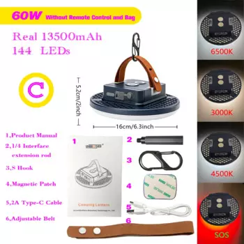 Unibrother Портативный фонарь 13500 мАч