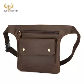 Уникальная кожаная мужская сумка-слинг через плечо Crazy Horse, Дизайнерская Дорожная сумка-чехол для сигареты, забавная поясная сумка, 3117