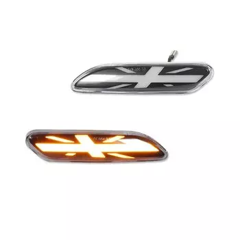 Union Jack Sequential Янтарный светодиодный передний боковой габаритный указатель поворота автомобиля для MINI Cooper R60 Countryman R61 Paceman 2011-2016