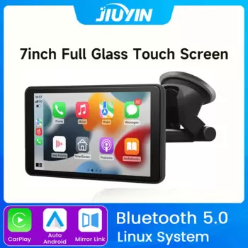 Универсальный 7-дюймовый автомобильный радиоприемник, мультимедийный видеоплеер, беспроводной Carplay, GPS-навигация, Apple, Android, автоматический Bluetooth, сенсорный экран