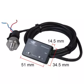 Универсальный электронный манометр с датчиком 1/8 npt, сигнализация высокого давления с красным дисплеем, цифровой 0-PSI (0-16 бар)