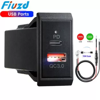 Универсальное USB-разъем для автомобильного зарядного устройства QC 3,0, адаптер для телефона, быстрая зарядка для 12 В/24 В, грузовика, мотоцикла, автофургона, морской лодки