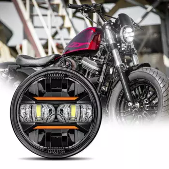 Универсальная круглая светодиодная фара 5,75 дюйма для мотоцикла DRL 5 3/4 для Harley Honda Shadow VT 600 700 750 1100 VTX 1300 1800