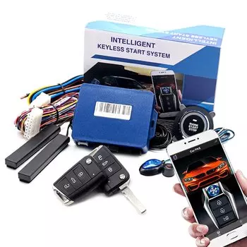 Универсальная автомобильная сигнализация AutoStart, система бесключевого доступа, комплект дистанционного запуска для автомобиля, кнопка запуска, стоп-система, автомобильные аксессуары