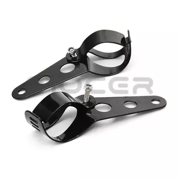 Универсальная черная/Серебристая фара Боковое крепление модифицированный зажим кронштейны держатель для мотоцикла универсальный кронштейн для мотоцикла