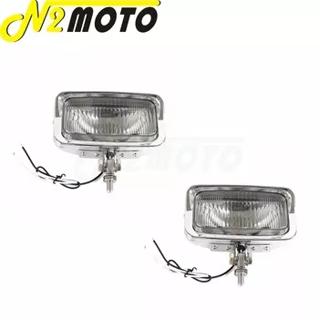 Универсальная хромированная винтажная мотоциклетная квадратная передняя фара Ретро фара для Harley Cafe Racer Bobber Cruiser на заказ