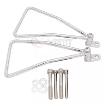 Универсальная мотоциклетная черная хромированная Сумка-седло, сумка-седло, опорный кронштейн для Honda CB1100 CB 1100