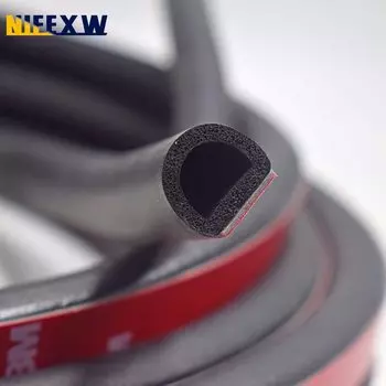 Универсальная резиновая дверная уплотнительная лента D-образной формы, дверной уплотнитель, резиновая уплотнительная лента для автомобиля, грузовика, двери, окна, звукоизоляция, шум