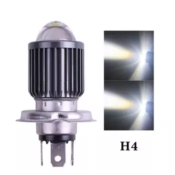 Универсальная Светодиодная Фара H4 Для Мотоцикла, Двухцветная Противотуманная Фара, Линза Hi Lo Beam CSP Для Квадроцикла, Ску...