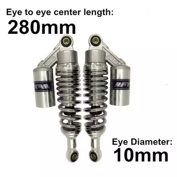 Универсальная вилка 280 мм, 320 мм, 340 мм, круглый воздушный амортизатор, пружина задней подвески, для скутера, мотоцикла, мотоцикла D30