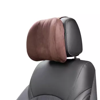 Универсальная воздухопроницаемая подушка на подголовник автомобильного сиденья, подушка для шеи из замшевой ткани на автомобильный подголовник, подушка для автомобильного сиденья, деталь для отдыха с памятью