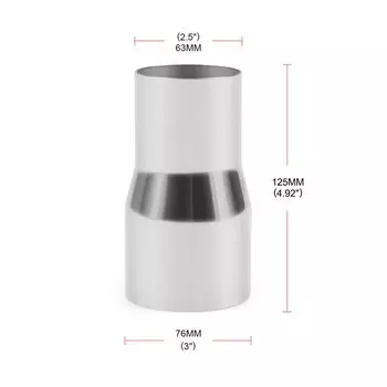 Универсальная выхлопная труба с внутренним диаметром 2 1/2 дюйма, 2,5 дюйма и наружным диаметром 3 дюйма для компонентного переходника-редуктора