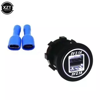 Универсальное автомобильное зарядное устройство 4,2 А, двойной USB-разъем QC3.0, автомобильный прикуриватель, адаптер питания, водонепроницаемый для мотоцикла 12/24 в