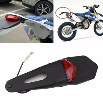 Универсальное крыло мотоцикла, 12 В, светодиодный, черный, красный, задний стоп-сигнал для CRF YZ CR EXC WRF 250 450, лампа номерного знака для мотокросса