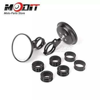 Универсальное мотоциклетное круглое зеркало заднего вида, широкое видение, выпуклое крепление на руль, заднее боковое зеркало, вращение на 360 градусов