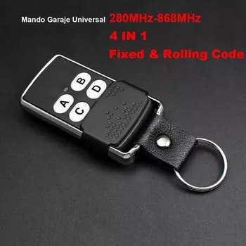 Универсальное управление гаражными воротами, многочастотный Дубликатор ключей от 280 до 868 МГц, 433 МГц, с фиксированным подвижным кодом, 4 в 1