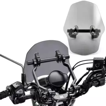 Универсальное лобовое стекло мотоцикла, большое ветровое стекло 7/8 дюйма, руль для Harley Honda Suzuki Yamaha Cruiser Dyna