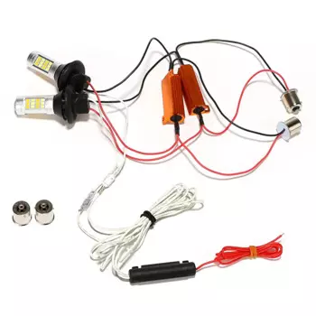 Универсальные автомобильные поворотники 2 в 1, 1156, 42 светодиода, автомобильные лампы, Стайлинг автомобиля, 12 В, зеркальные Автомобильные дневные ходовые огни, освещение