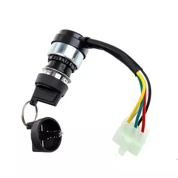 Универсальные детали для мотоциклов Багги ATV, 5 проводов, 5-контактный ключ зажигания, водонепроницаемый 4-тактный переключатель, стартовый замок с 2 ключами