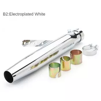 Универсальные мотоциклетные гоночные глушители, глушитель, выхлопная труба для мотоцикла, модель скользящая скоба, матовая система, черный/серебристый цвет