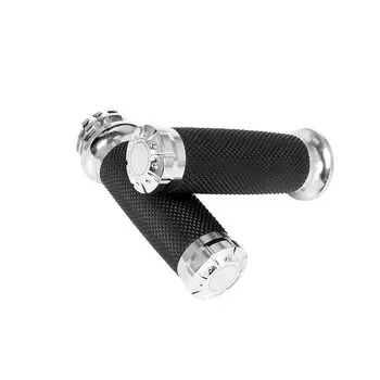 Универсальные мотоциклетные ручки 1 дюйм, 25 мм, черные/хромированные ручки для Harley Touring Street Glide Sportster Dyna VRSC Softail