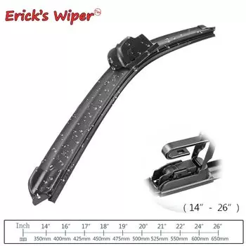 Универсальные щетки автомобильного стеклоочистителя U-типа, мягкие резиновые дворники для лобового стекла, 14 дюймов, 16 дюймов, 18 дюймов, 19 дюймов, 20 дюймов, 21 дюймов, 22 дюйма, 24 дюйма, 26 дюймов, крючок