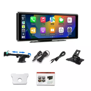 Универсальный 10,26-дюймовый автомобильный радиоприемник, мультимедийный видеоплеер, беспроводной Carplay и Android, автоматический сенсорный экран, умная система 5G, WIFI, AUX FM