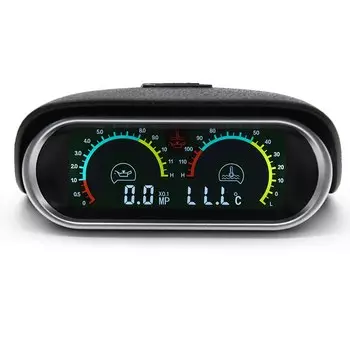 Универсальный 2-в-1 измеритель температуры воды вольтметр с 10 мм температурным датчиком цифровой измеритель давления масла подходит для 12В/24В автомобиля грузовика