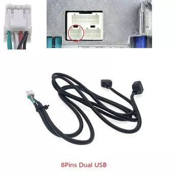 Универсальный 4 6 8 Pin USB автомобильный Android-радиоплеер, разъем, двойной USB-интерфейс, Кабель-адаптер для VW Audi Bmw Benz Android
