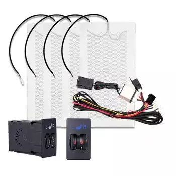 Универсальный 5-ступенчатый круглый выключатель углеродного волокна автомобильный обогреватель подушки 12V зимний обогреватель