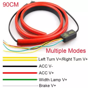 Универсальный 90 см 100 см светодиодный стоп-сигнал с высоким креплением, одинарный/многорежимный автомобильный указатель поворота, ходовые огни, автогибкие полоски