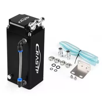 Универсальный алюминиевый гоночный маслоуловитель RASTP-Square 0,75 л, резервуар для двигателя/резервуар для масла стандартной длины