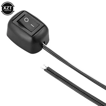 Универсальный автомобильный клейкий переключатель, мини-кнопка с кабелем 60 см/100 см, 12 В постоянного тока, 10 А, автомобильный модифицированный переключатель для противотуманных фар, неоновая лампа водителя