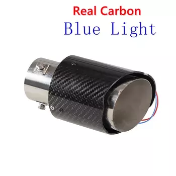 Универсальный автомобильный модифицированный глушитель выхлопной трубы светодиодный подсветкой, выпускная труба с красным/синим светом, горловой глушитель, турбо Спорт