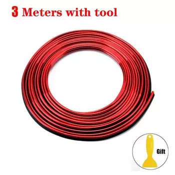 Универсальный автомобильный молдинг, украшение, гибкие полоски 5 м/3 м/1 м, внутренние авто молдинги, накладка на крышку автомобиля, накладка на приборную панель, дверь, Стайлинг автомобиля