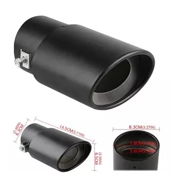 Универсальный автомобильный наконечник для выхлопной трубы, круглый глушитель из алюминиевого сплава, Задняя отделка, автомобильная насадка для выхлопной трубы, глушитель, вход для трубы 63 мм