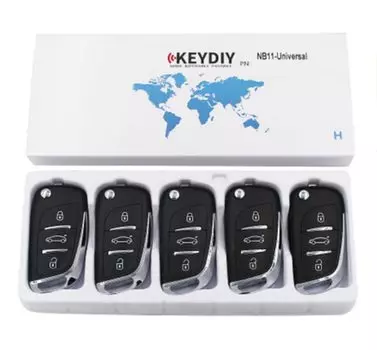 Универсальный автомобильный пульт дистанционного управления KEYDIY NB11 с 3 кнопками, универсальный пульт дистанционного управления KD для KD900 + URG200 NB11-2, 5 шт.