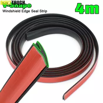 Универсальный автомобильный резиновый уплотнитель V-образной формы длиной 4 метра, уплотнитель для погоды на лобовое стекло, окно, края, молдинг, отделка, декоративная уплотнитель