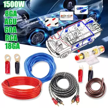 Универсальный автомобильный усилитель для аудиосистемы, 1500 Вт, 8GA, 60AMP