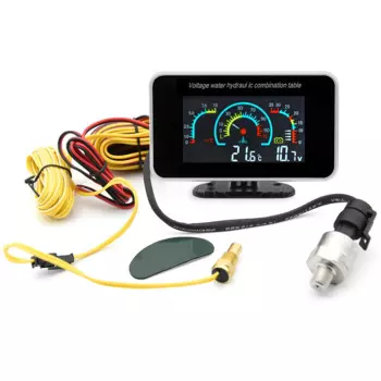 Универсальный автомобильный ЖК-дисплей 12 В 24 в 3 в 1, цифровой автомобильный прибор для измерения давления масла и температуры воды, реле NPT 1/8