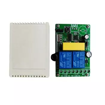 Универсальный беспроводной пульт дистанционного управления 433 МГц, 220 В переменного тока, 2 канала, 2-канальный релейный модуль приемника, радиочастотный дистанционный передатчик