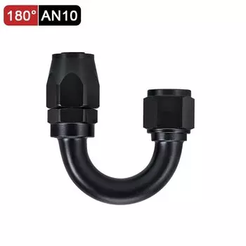 Универсальный черный прямой адаптер для шланга с масляным топливом, AN4/AN6/AN8/AN10/AN12, 0 °/45 °/90 °/180 °
